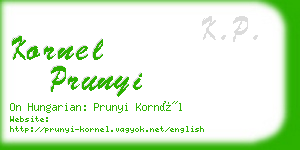 kornel prunyi business card